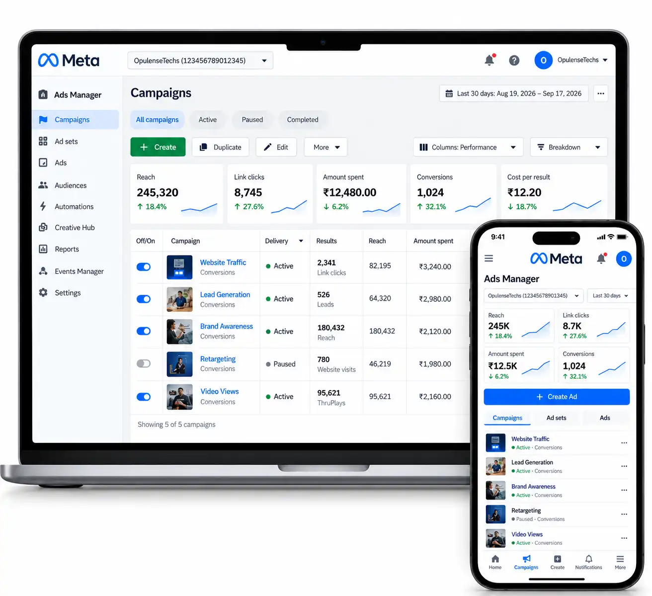 Paid social media advertising campaign