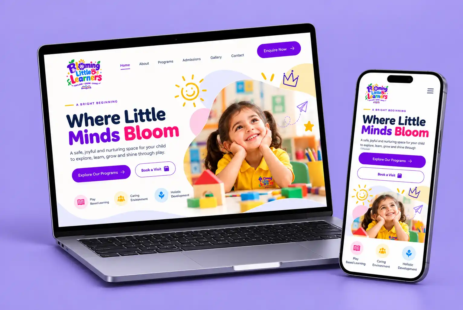 Modern 2D website design and development